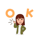 普通の女の子ちゃん（個別スタンプ：1）