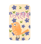 【BIG】花と小鳥の優しいスタンプ（個別スタンプ：21）