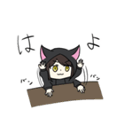 ゆるめの黒猫パーカーちゃん（個別スタンプ：19）