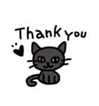 黒猫のミーチャ（個別スタンプ：1）