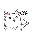 毎日使える、愛あふれるしろいいぬ。（個別スタンプ：7）