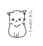 毎日使える、愛あふれるしろいいぬ。（個別スタンプ：16）