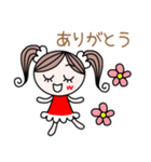 赤ワンピの女の子（個別スタンプ：2）