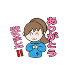 青いパーカーの女子のホントにあった物語（個別スタンプ：2）