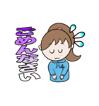 青いパーカーの女子のホントにあった物語（個別スタンプ：7）