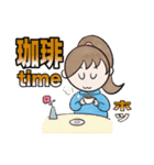青いパーカーの女子のホントにあった物語（個別スタンプ：8）