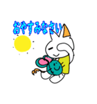 小さな猫＋ネズミ（個別スタンプ：19）