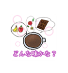 橙コーヒースタンプ（個別スタンプ：35）