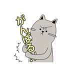 灰色ねこさんとハチワレねこさん (改良版)（個別スタンプ：33）