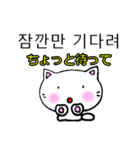 よく使う言葉韓国語日本語訳付き にゃん太（個別スタンプ：8）