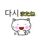 よく使う言葉韓国語日本語訳付き にゃん太（個別スタンプ：18）