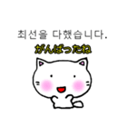 よく使う言葉韓国語日本語訳付き にゃん太（個別スタンプ：21）