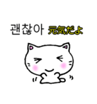 よく使う言葉韓国語日本語訳付き にゃん太（個別スタンプ：28）