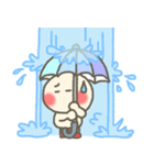 まるあたまのデカ文字梅雨スタンプ（個別スタンプ：5）