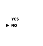 【動く】どっち？★YES or NO【シンプル】（個別スタンプ：2）