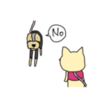 臆病なヨーキー（個別スタンプ：21）