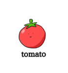 英語のおナスとトマト（個別スタンプ：3）