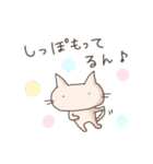 ベージュ猫のいつ使うねん（個別スタンプ：1）