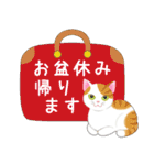 ねこちゃんいっぱいシール風2 夏の日常（個別スタンプ：17）