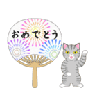 ねこちゃんいっぱいシール風2 夏の日常（個別スタンプ：30）