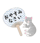 ねこちゃんいっぱいシール風2 夏の日常（個別スタンプ：38）