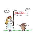 気遣いが出来る！くるくる前髪の女子達（個別スタンプ：25）