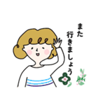 気遣いが出来る！くるくる前髪の女子達（個別スタンプ：34）