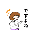 気遣いが出来る！くるくる前髪の女子達（個別スタンプ：38）