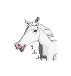 3Dの動く白馬くん（個別スタンプ：2）