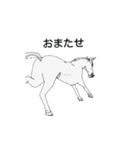 3Dの動く白馬くん（個別スタンプ：17）