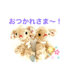 キュ〜トな双子のひつじちゃんスタンプ（個別スタンプ：3）