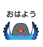 幸せの青い鳥 ブッポウソウ（個別スタンプ：1）