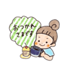 おだんご娘とシバ犬のゆる〜い日々（個別スタンプ：1）
