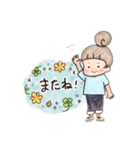 おだんご娘とシバ犬のゆる〜い日々（個別スタンプ：21）