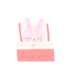 水彩うさぎ（個別スタンプ：4）