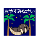 使いやすい ダックスフンド 犬好きな方 夏（個別スタンプ：4）