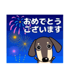 使いやすい ダックスフンド 犬好きな方 夏（個別スタンプ：21）