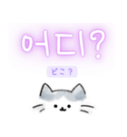 使いやすい韓国語しらたまねこ1(日本語訳)（個別スタンプ：30）