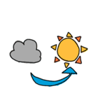 手書き お天気スタンプ（個別スタンプ：15）