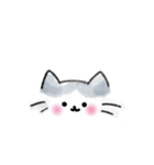 シンプル しらたまネコ1（個別スタンプ：2）
