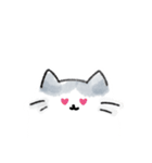 シンプル しらたまネコ1（個別スタンプ：4）