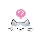 シンプル しらたまネコ1（個別スタンプ：16）
