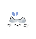 シンプル しらたまネコ1（個別スタンプ：18）