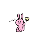愛想笑いするうさぎ（個別スタンプ：2）