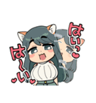 犬耳おばさんスタンプ（個別スタンプ：1）