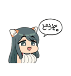 犬耳おばさんスタンプ（個別スタンプ：5）