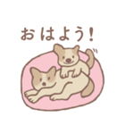 Dogs まったり Brown_1（個別スタンプ：4）