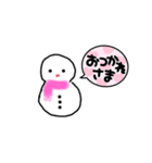 可愛い 子雪だるまちゃん（個別スタンプ：2）