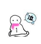 可愛い 子雪だるまちゃん（個別スタンプ：3）