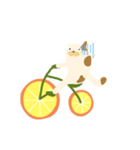 みかん自転車とねこ（個別スタンプ：35）